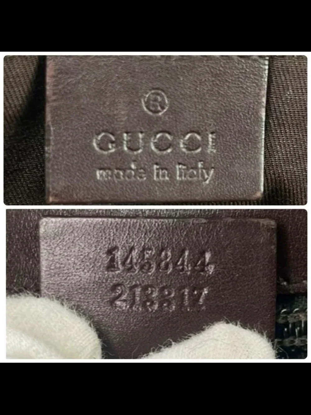 Gucci Dark Brown Embossed GG Messenger Bag